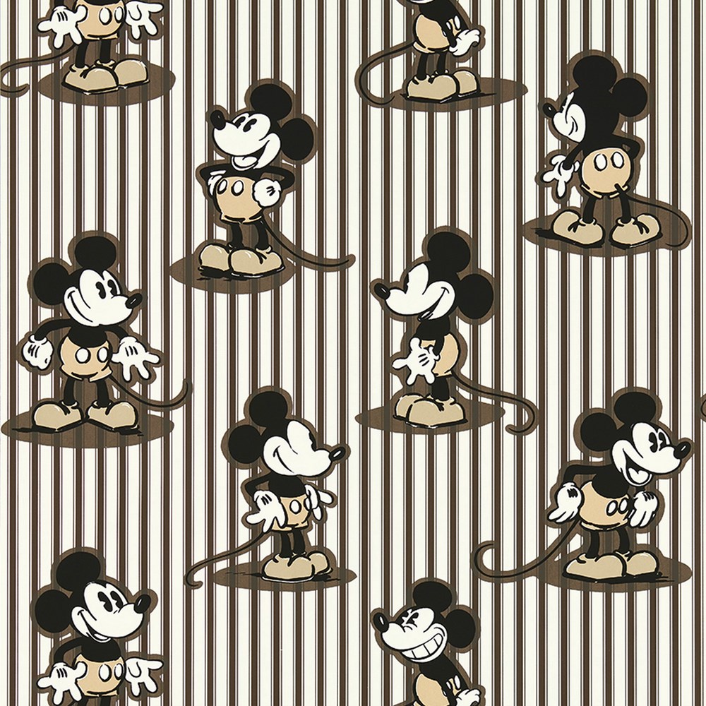 Mickey Stripe Wallpaper 217272 by Disney Home x Sanderson in Humbug